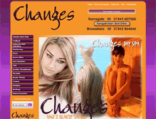 Tablet Screenshot of changes-salon.co.uk